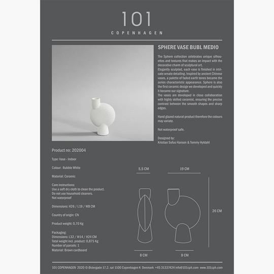 Sphere Vase Bubl Medio: Stylish Decorative Vase in Multiple Colors for Modern Interiors