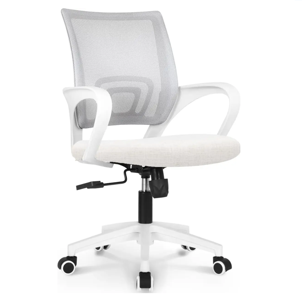 Office Chair Computer Desk Chair Gaming Ergonomic Mid Back Cushion Lumbar Support with Comfy Mesh Adjustable Swivel Rolling Home