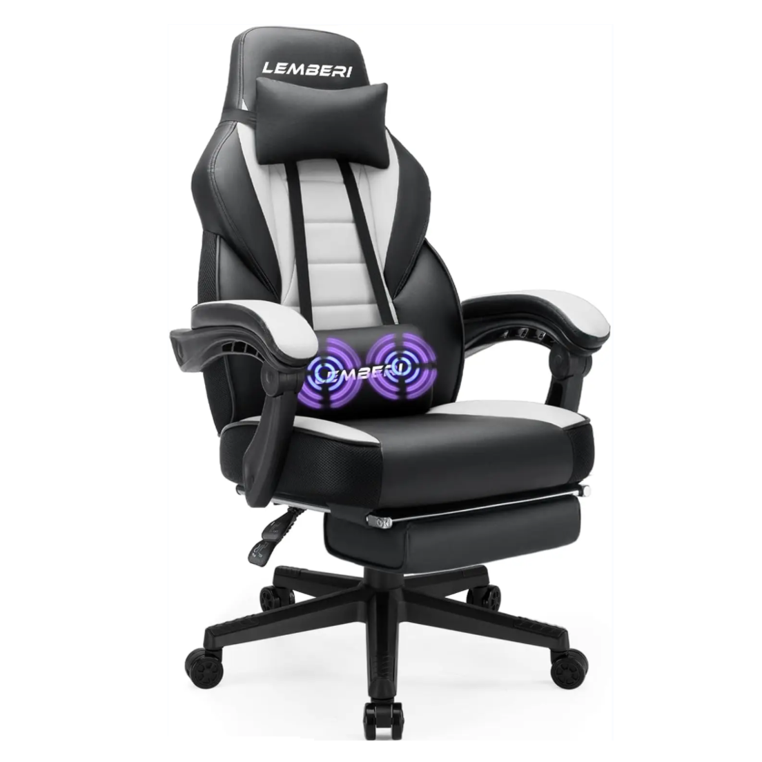 Video Game Chairs w/ footrest, Big and Tall Gamer Chair for Adults,Racing Style Computer Chair with Headrest and Lumbar Support