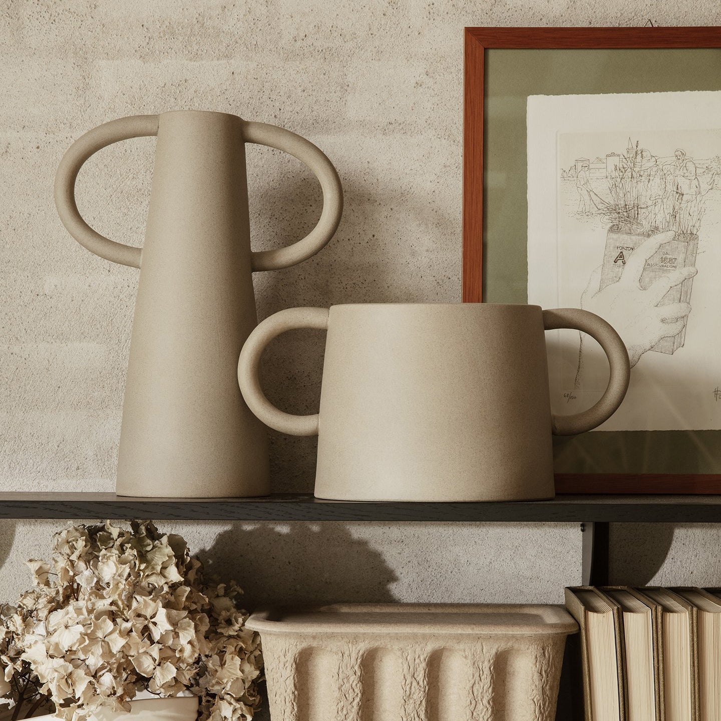 Rustic Anse Pot – Handmade Clay Design with Traditional Handles, Perfect for Modern and Traditional Spaces