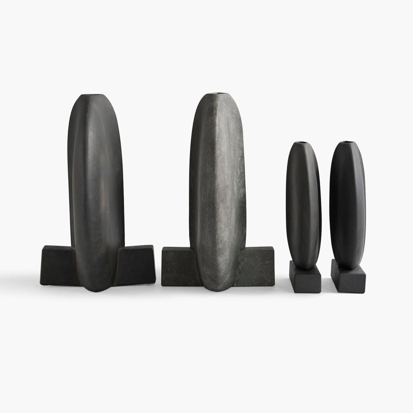 Guggenheim Big Dark Grey Ceramic Vase - Sculptural Home Deco