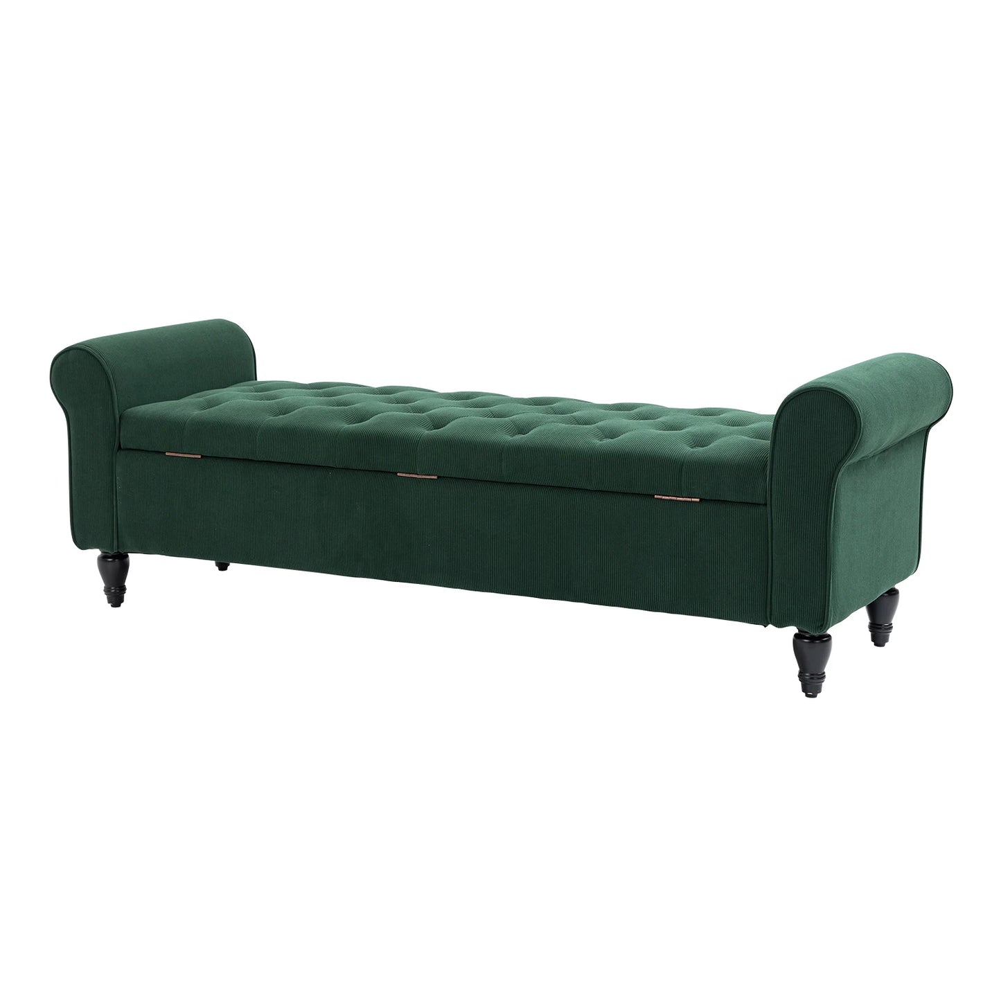 63’’ Storage Ottoman, Upholstered Tufted End of Bed Storage Bench, Ottoman with Storage for Living Room, Bedroom