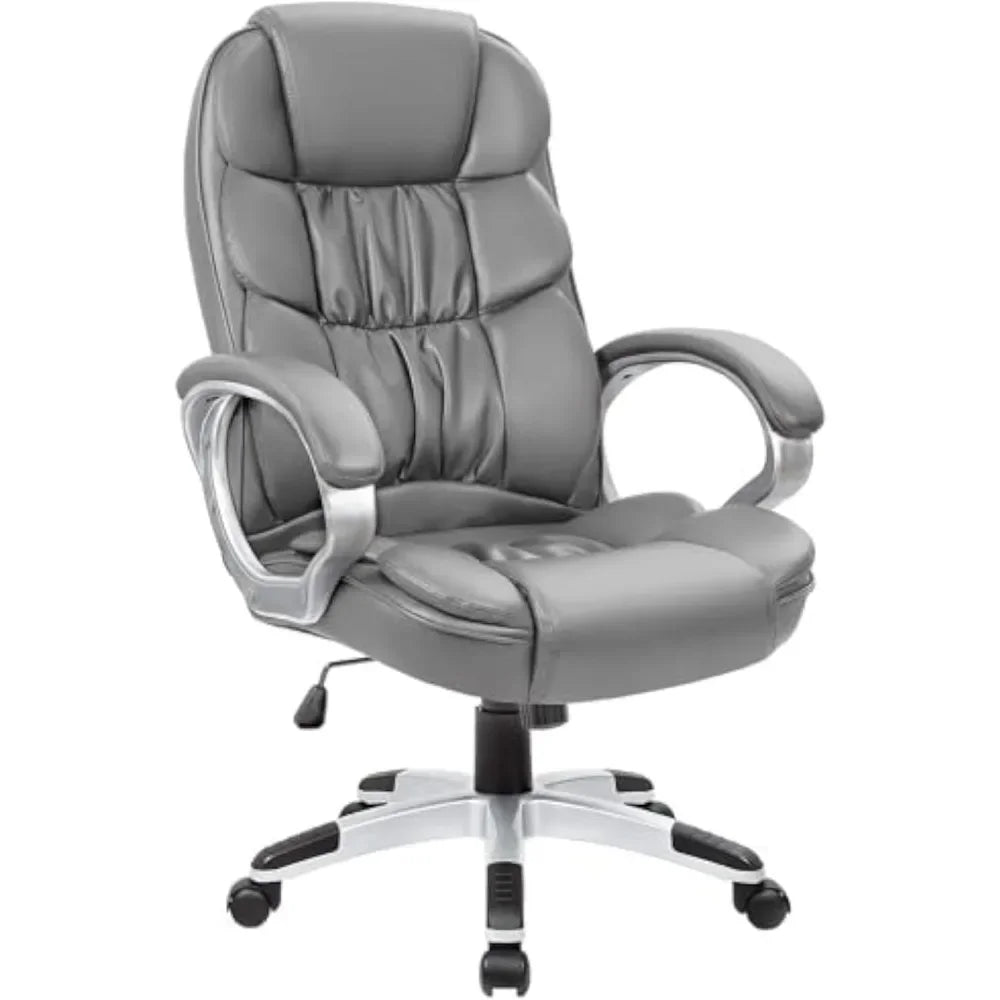 Office Chair High Back Computer Desk Chairs, PU Leather Adjustable Height Modern Executive Swivel Task Chair, Office Chairs