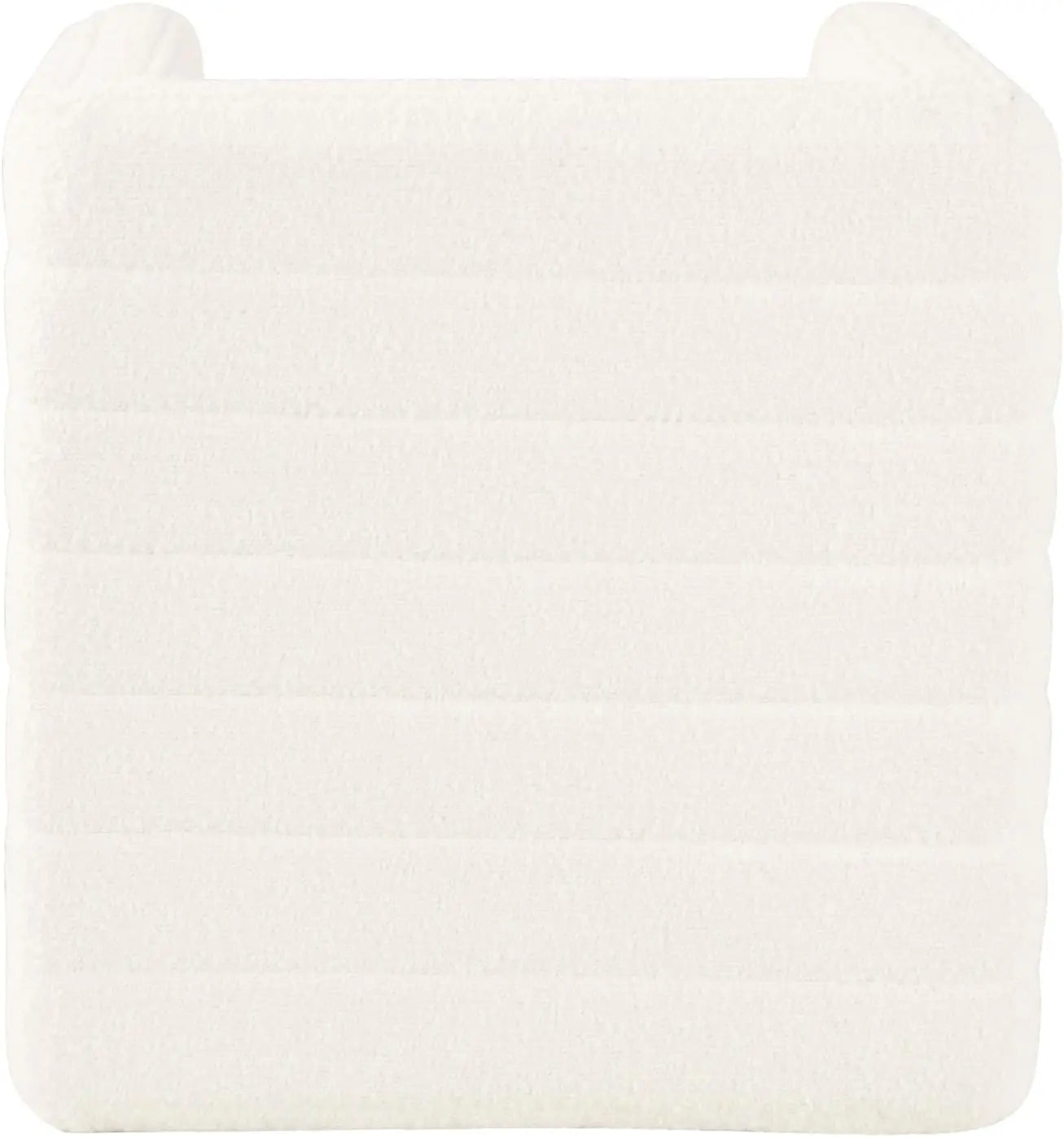 NEW Modern Channel Tufted Ottoman Home Décor|Ottoman for Living Room & Bedroom - Cream Boucle