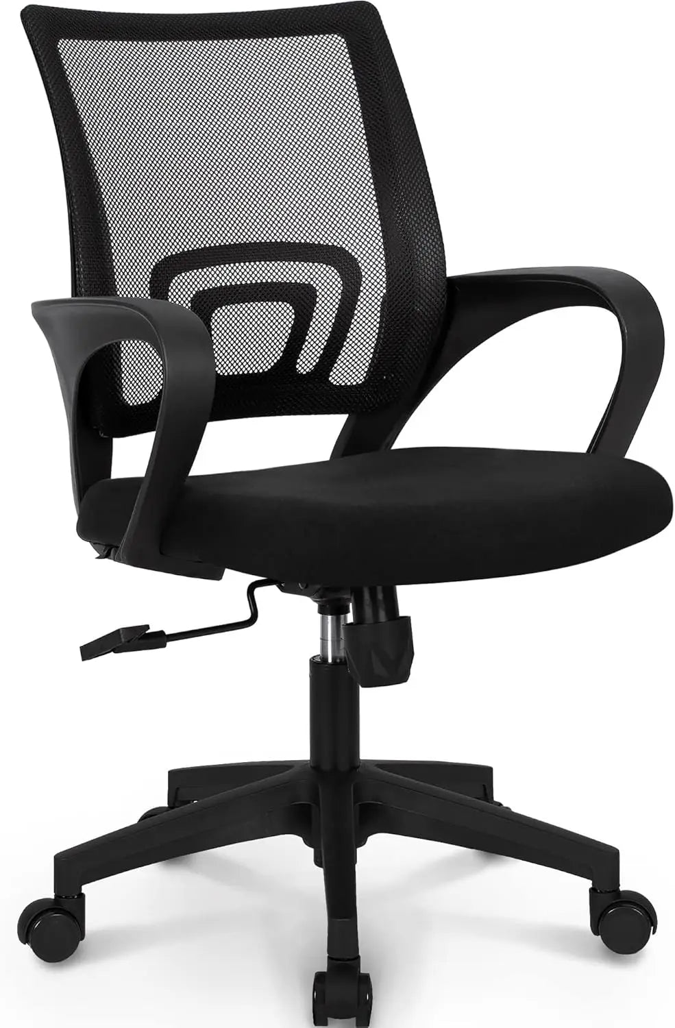 Office Chair Computer Desk Chair Gaming Ergonomic Mid Back Cushion Lumbar Support with Comfy Mesh Adjustable Swivel Rolling Home