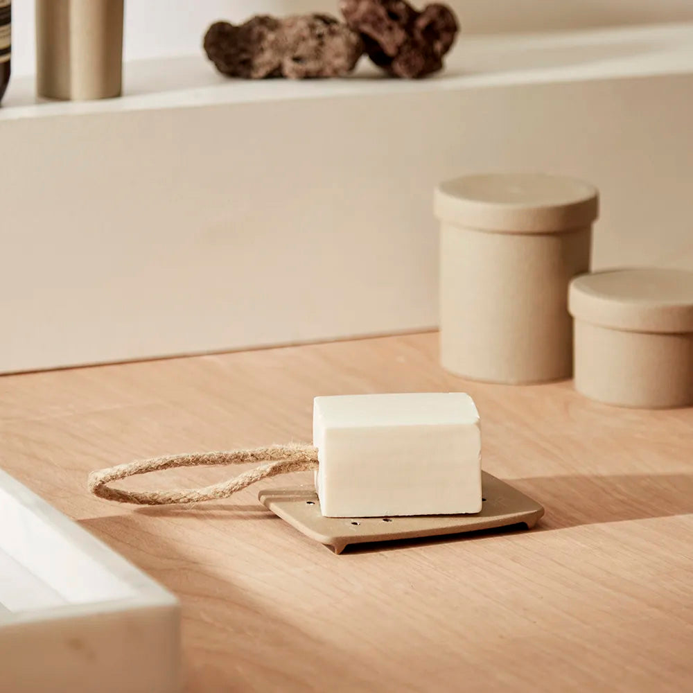 Elegant Ferm Living Bon Porcelain Soap Tray - Functional and Stylish Bathroom Accessory