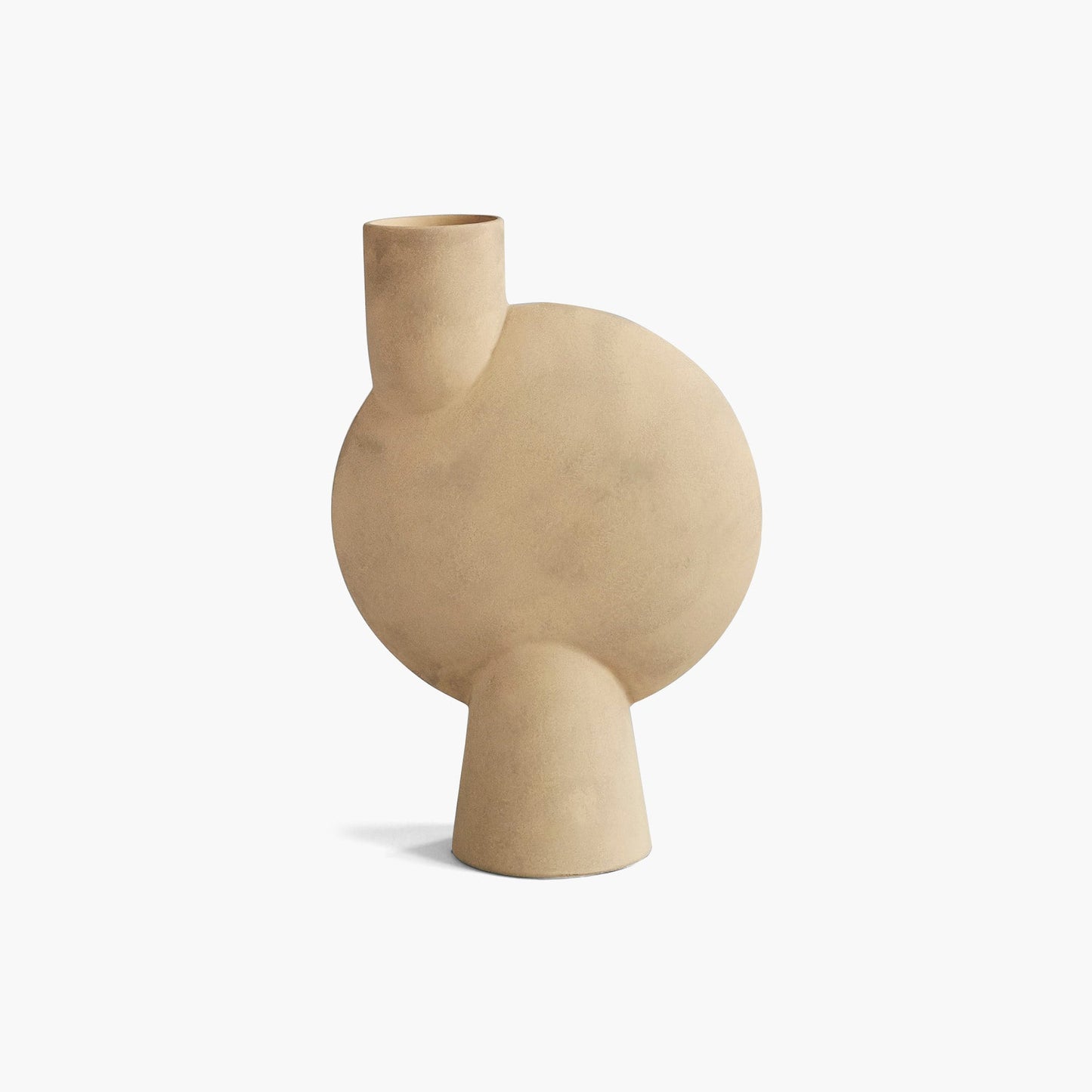 Sphere Vase Bubl Big: Stylish Decorative Vase in Sphere Sand and Dark Grey for Modern Interiors