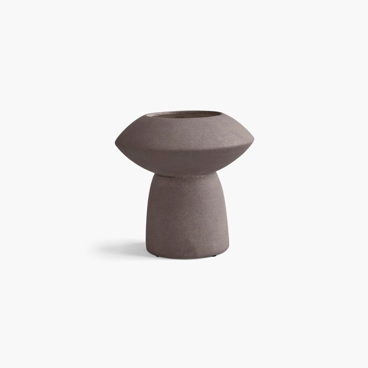 Sphere Vase - Fat Taupe, Handcrafted Ceramic Decorative Vase with Ornate Detailing