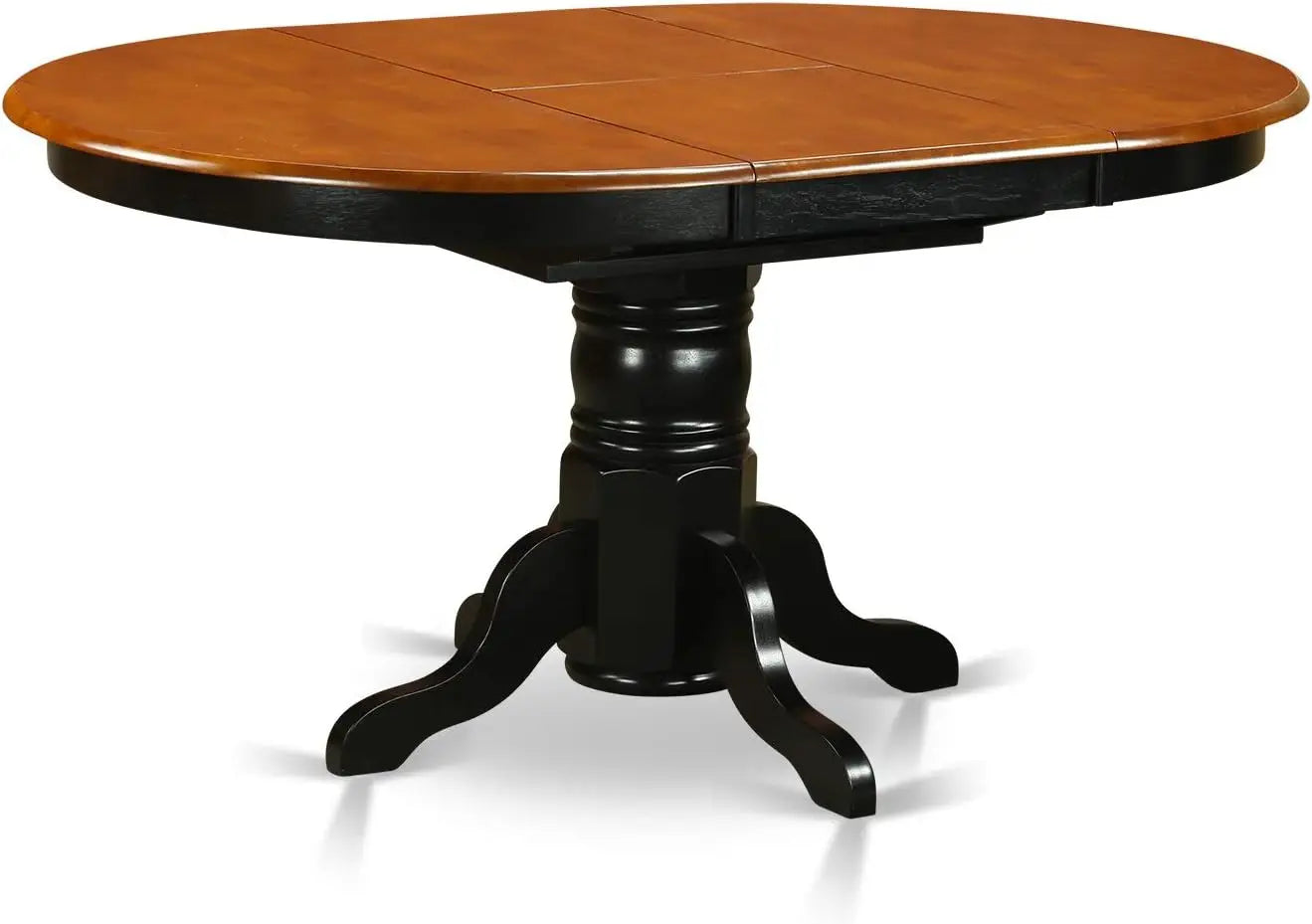 7 Piece Dining Room Furniture Set Consist of an Oval Kitchen Table with Butterfly Leaf and 6 Dining Chairs 42x60 Inch