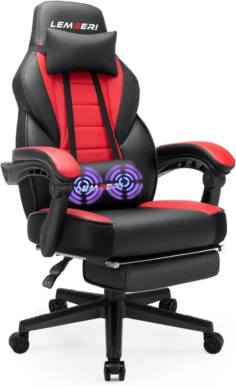 Video Game Chairs w/ footrest, Big and Tall Gamer Chair for Adults,Racing Style Computer Chair with Headrest and Lumbar Support