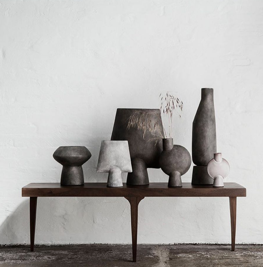 Sphere Vase Square - Mini Light Grey: Elegant Decorative Vase for Modern Spaces