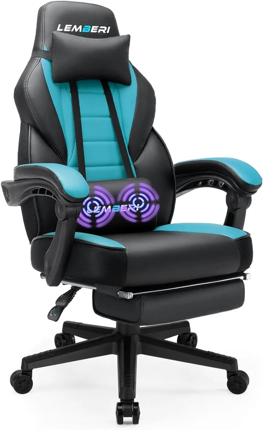 Video Game Chairs w/ footrest, Big and Tall Gamer Chair for Adults,Racing Style Computer Chair with Headrest and Lumbar Support