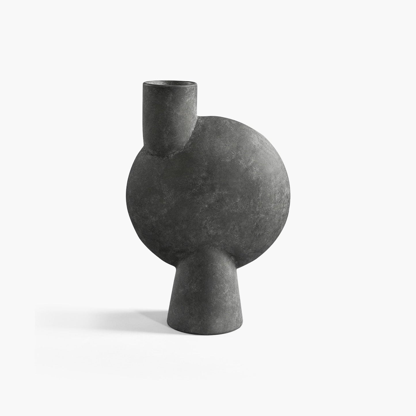 Sphere Vase Bubl Big: Stylish Decorative Vase in Sphere Sand and Dark Grey for Modern Interiors