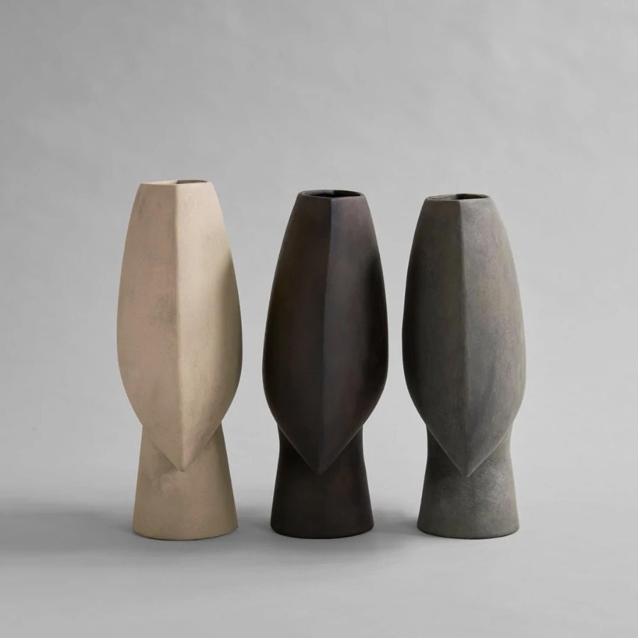 Sphere Vase Square - Mini Light Grey: Elegant Decorative Vase for Modern Spaces