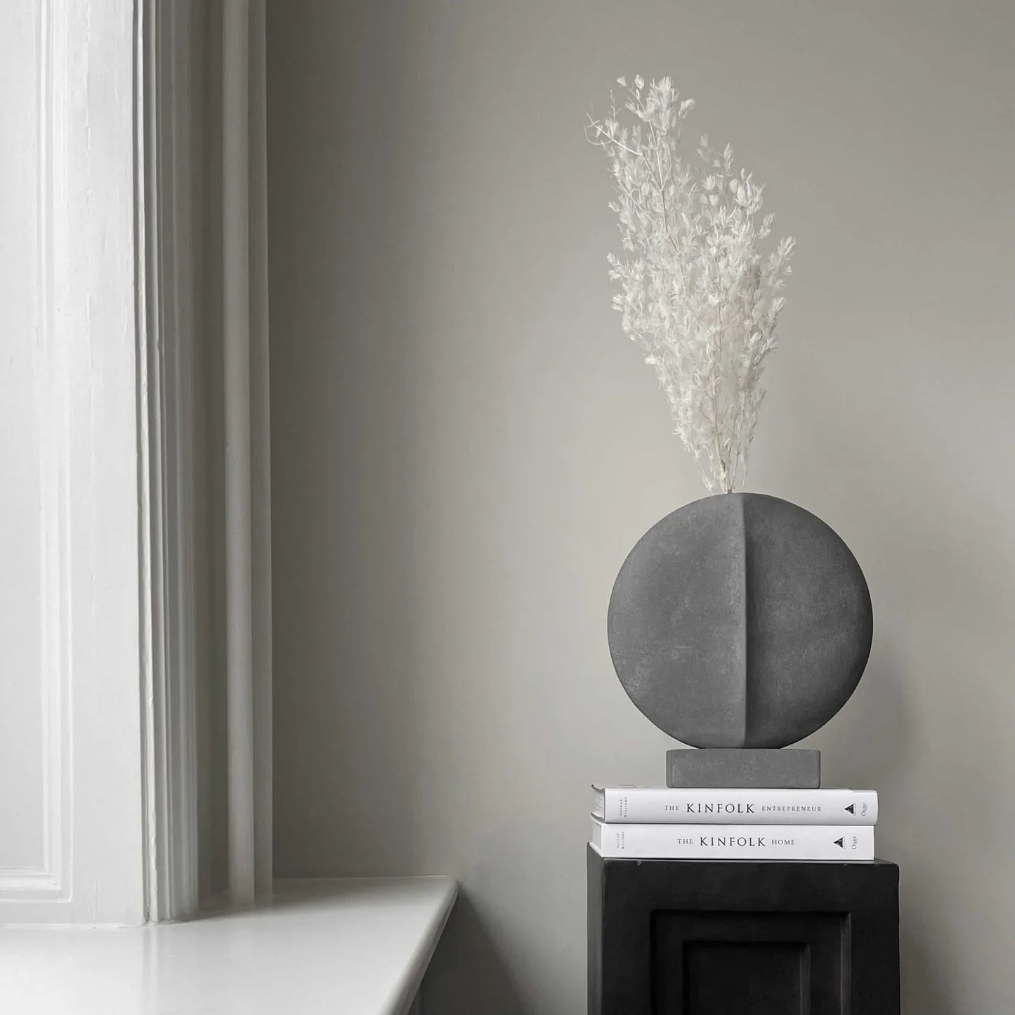 Guggenheim Mini Ceramic Vase - Sculptural Home Decor in Coffee and Dark Grey