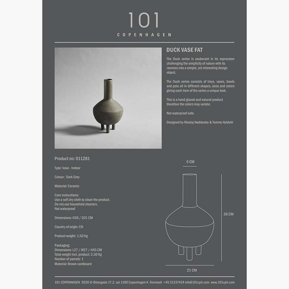 Discover the Unique Duck Vase - Fat - Dark Grey from 101 COPENHAGEN at SHEIN Global Seller Center