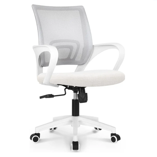 Office Chair Computer Desk Chair Gaming Ergonomic Mid Back Cushion Lumbar Support with Comfy Mesh Adjustable Swivel Rolling Home
