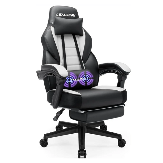 Video Game Chairs w/ footrest, Big and Tall Gamer Chair for Adults,Racing Style Computer Chair with Headrest and Lumbar Support