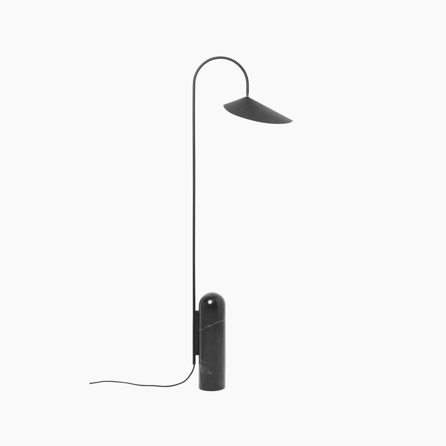 Arum Floor Lamp by K&S BRAN - Elegant Black Marble and Organic Design