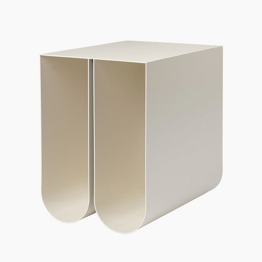 Curved Side Table by Kristina Dam Studio – Sculptural Minimalist Design with Practical Storage