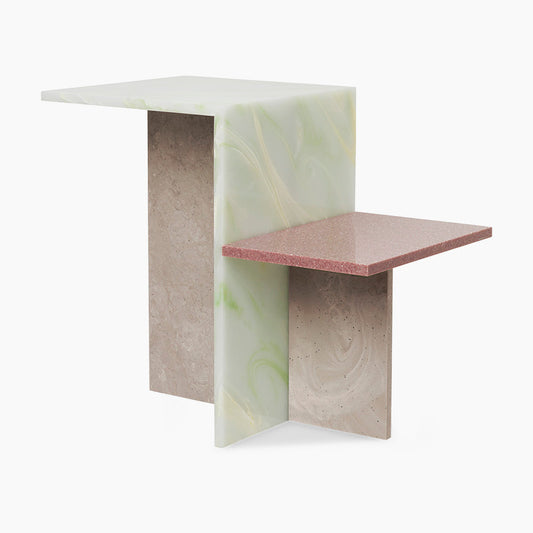 Distinct Side Table - Travertine by Ferm Living – Minimalist Design Inspired by Japanese Aesthetics