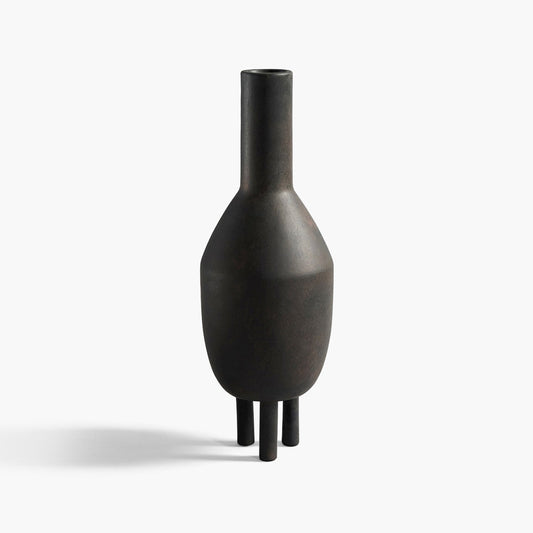 Duck Vase Slim Coffee - Unique Hand-Glazed Design for Modern Living Spaces