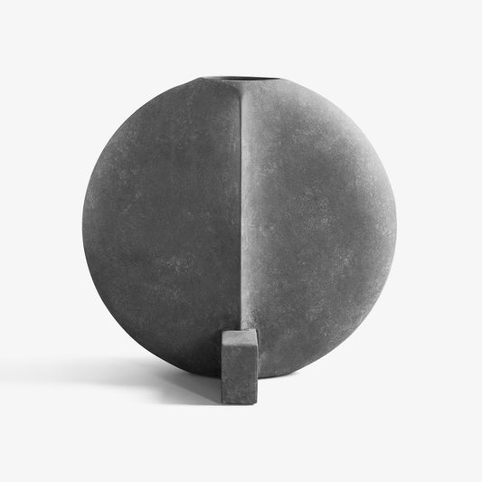 Guggenheim Big Dark Grey Ceramic Vase - Sculptural Home Deco