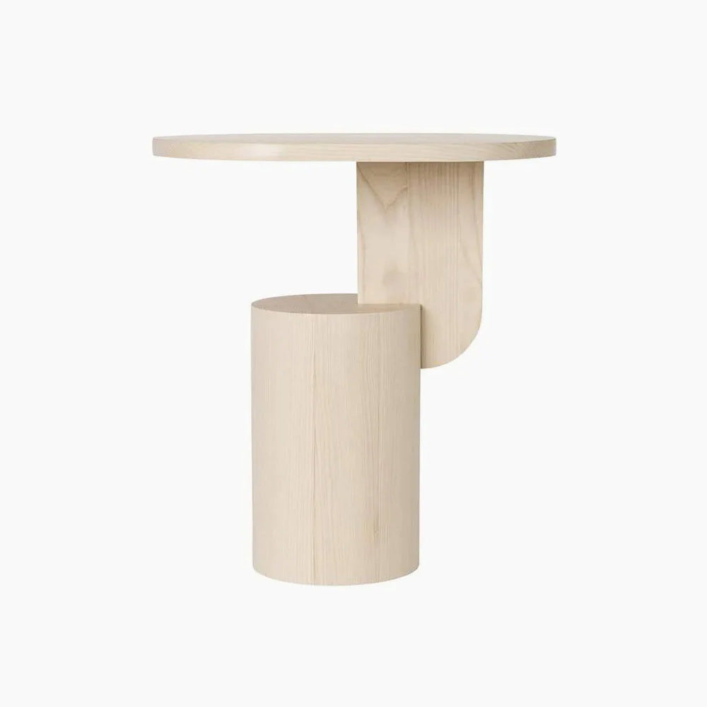 Insert Wood Side Table - Handcrafted Solid Ash Wood Design for Modern Interiors
