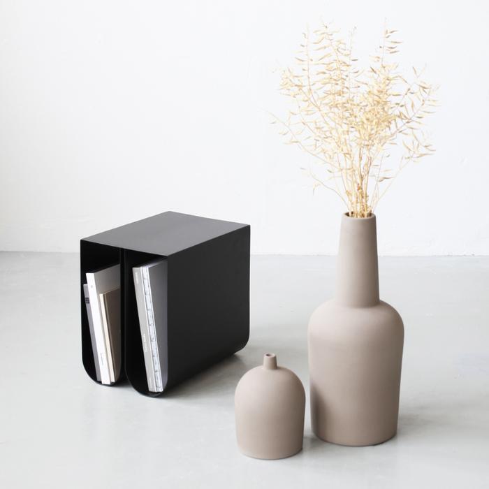 Curved Side Table by Kristina Dam Studio – Sculptural Minimalist Design with Practical Storage