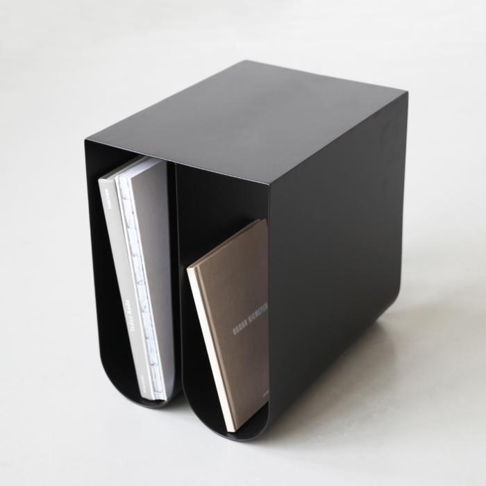 Curved Side Table by Kristina Dam Studio – Sculptural Minimalist Design with Practical Storage