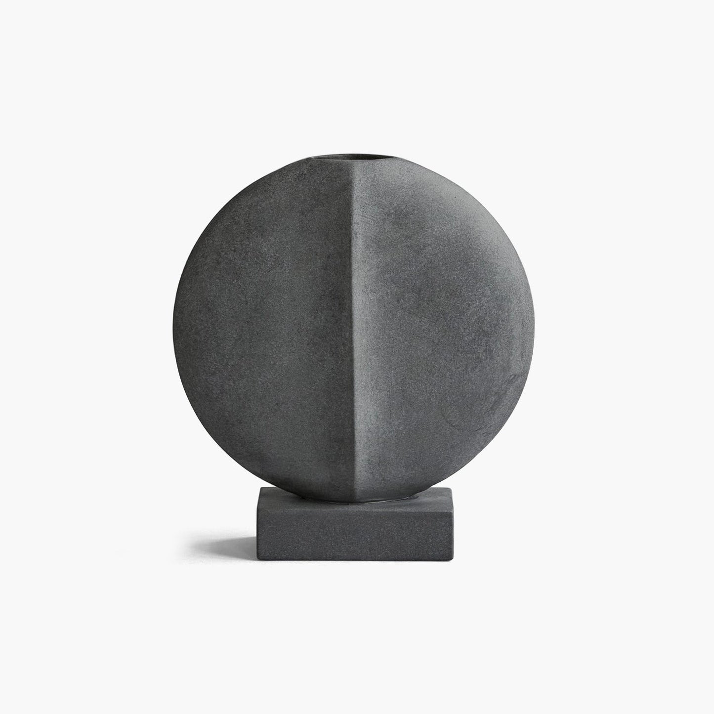 Guggenheim Mini Ceramic Vase - Sculptural Home Decor in Coffee and Dark Grey