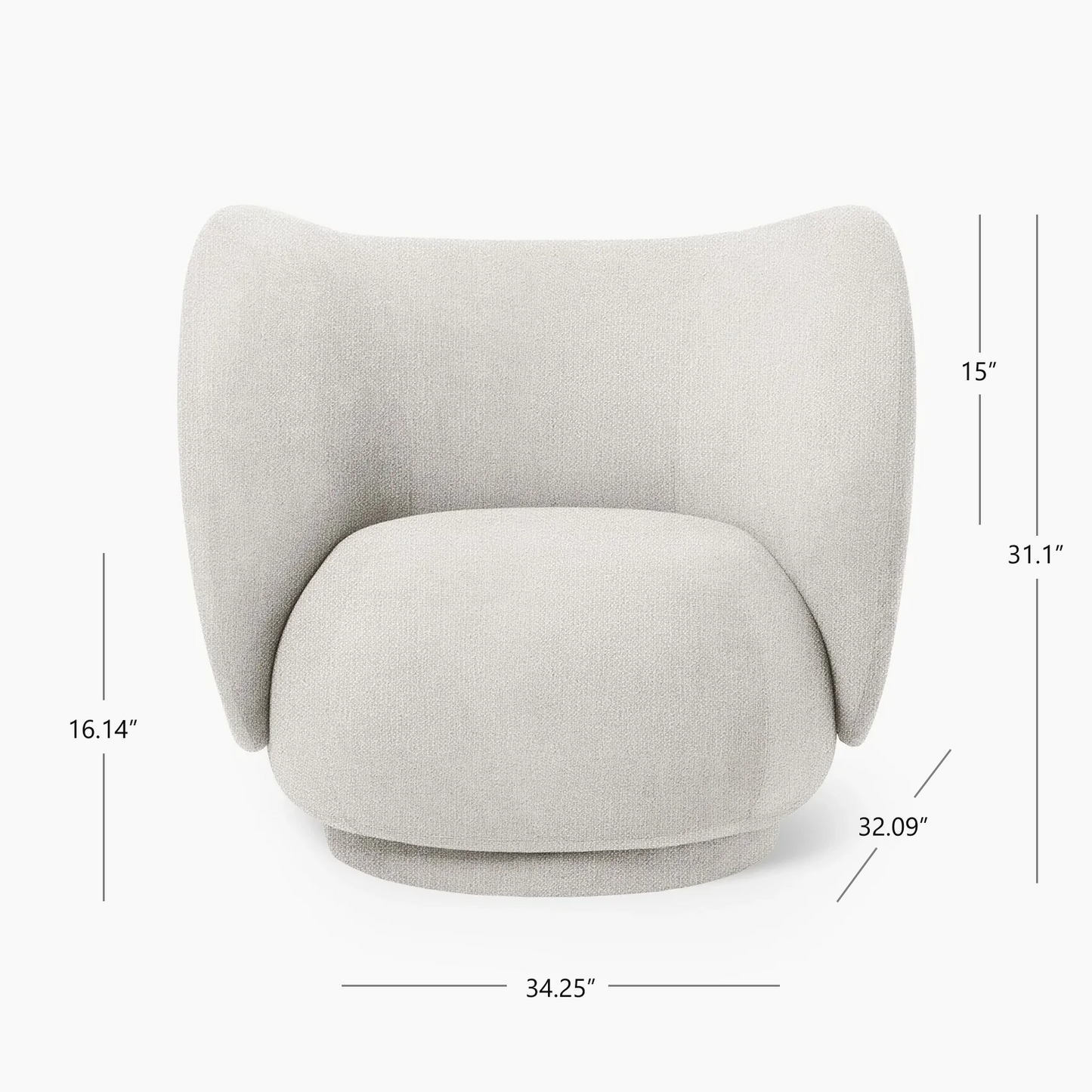 Rico Lounge Curved Chair – Elegant and Ergonomic Seating for Modern Spaces
