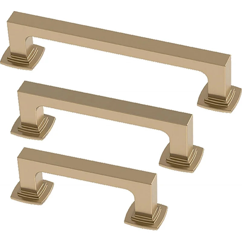 Parow (10-) Cabinet Handles 5-1/16" Champagne Bronze Cabinet Pulls Handles Cabinets and Drawers Cabinet Hardware Dresser