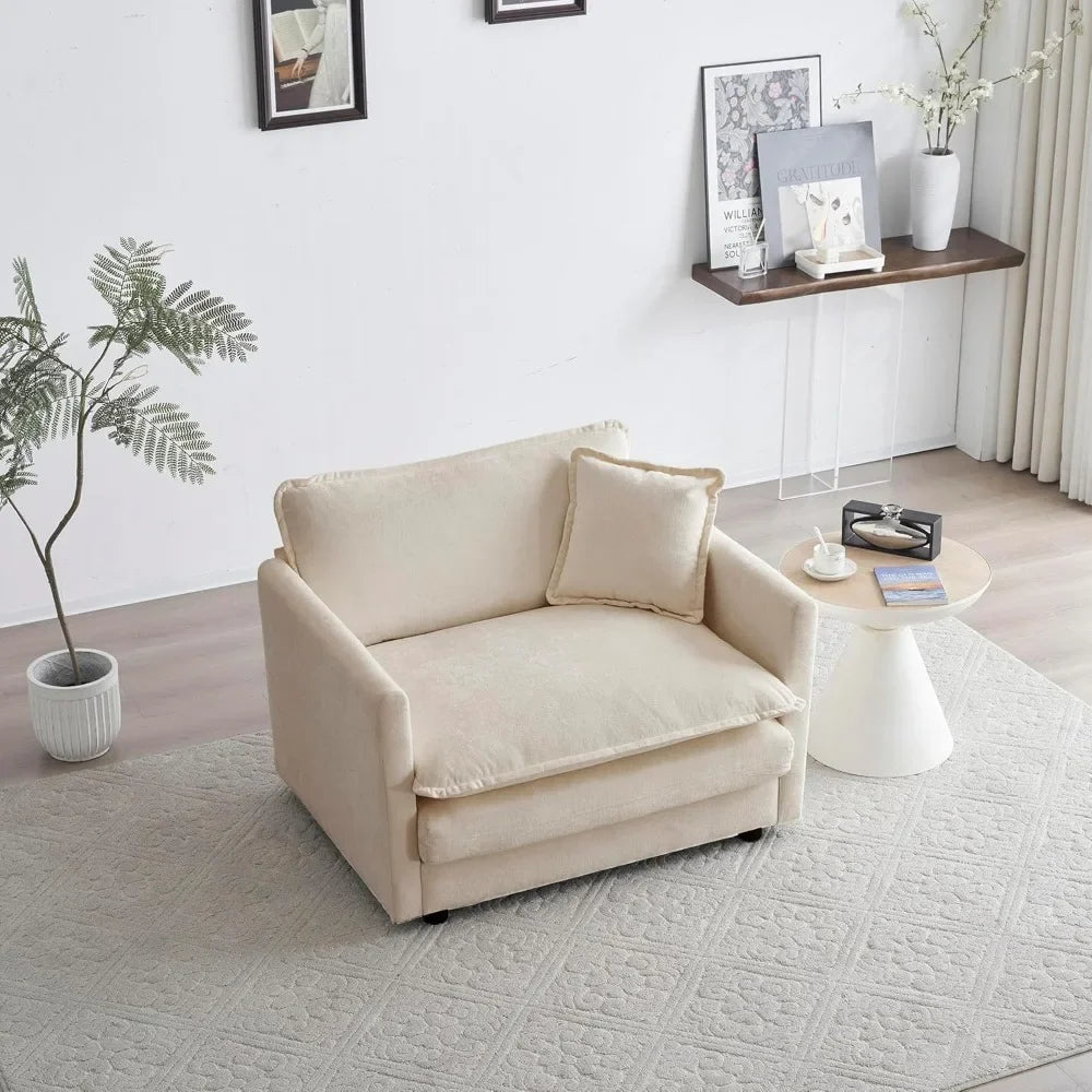 Ottomans Footrest for Living Room, Stool Bench Chaise Ottoman to Combine with Sectional Sofa for Bedroom Apartment