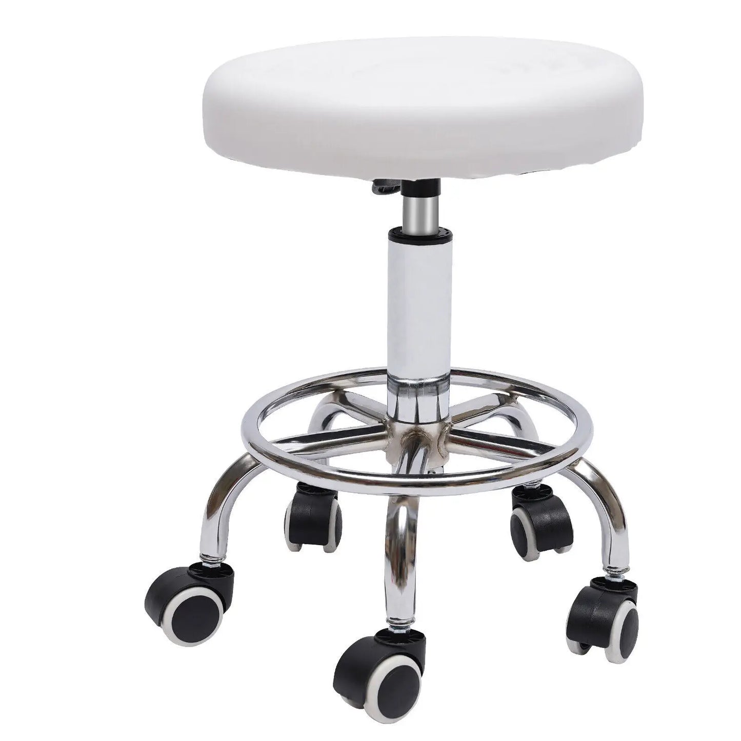Hydraulic Stool with Adjustable Height for Salon Bars Home Office Rolling Rotating Chairs Equipped W/ 5 Wheels