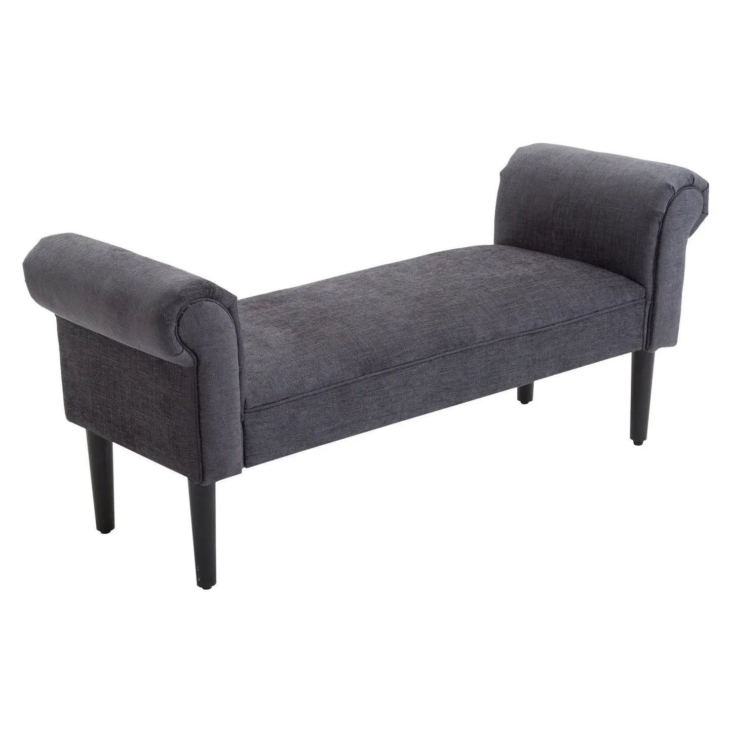 52" Modern Rolled Arm Bench Bed End Ottoman Sofa Seat Footrest Bedroom Entryway