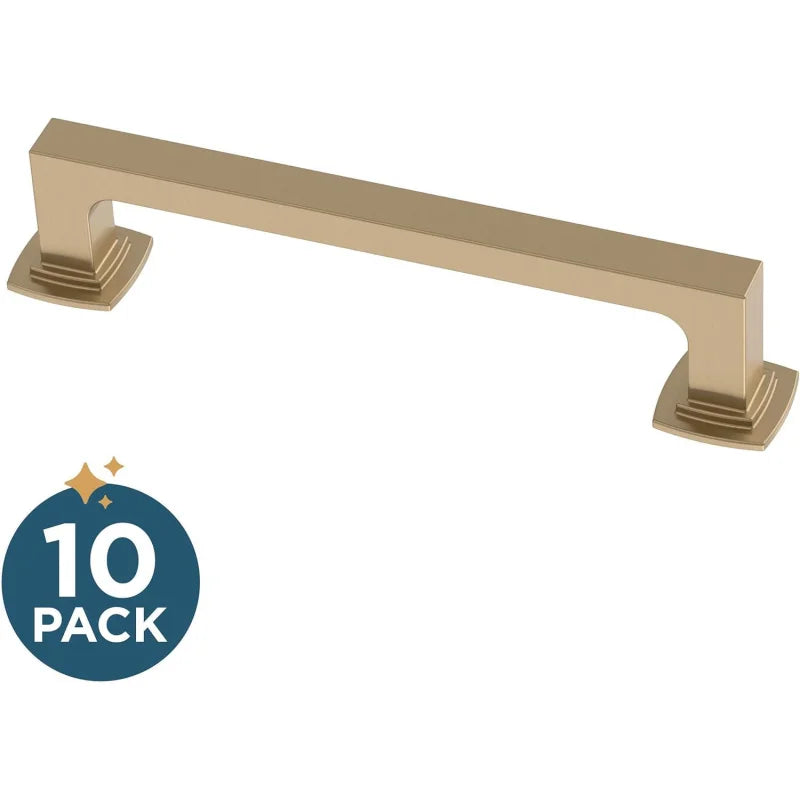 Parow (10-) Cabinet Handles 5-1/16" Champagne Bronze Cabinet Pulls Handles Cabinets and Drawers Cabinet Hardware Dresser