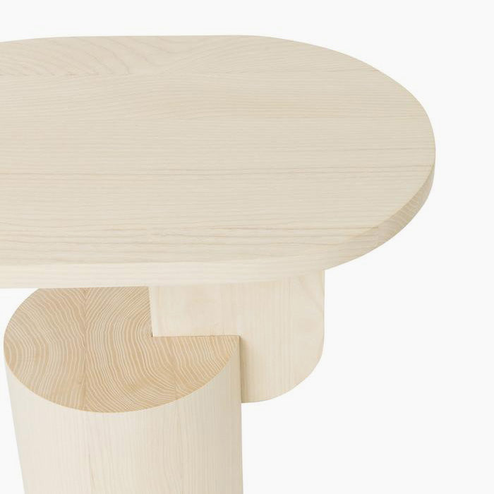 Insert Wood Side Table - Handcrafted Solid Ash Wood Design for Modern Interiors